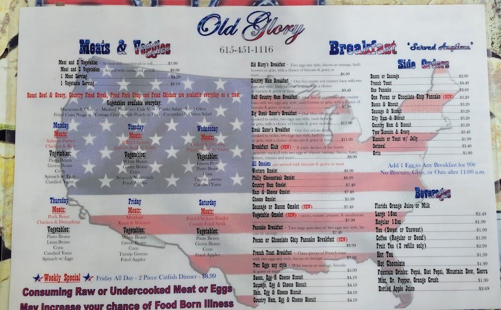 Old Glory Menu image 2